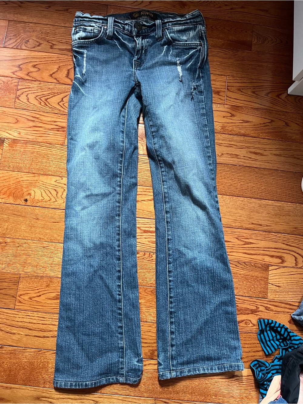Angels y2k Women's Medium Blue Flare Jeans